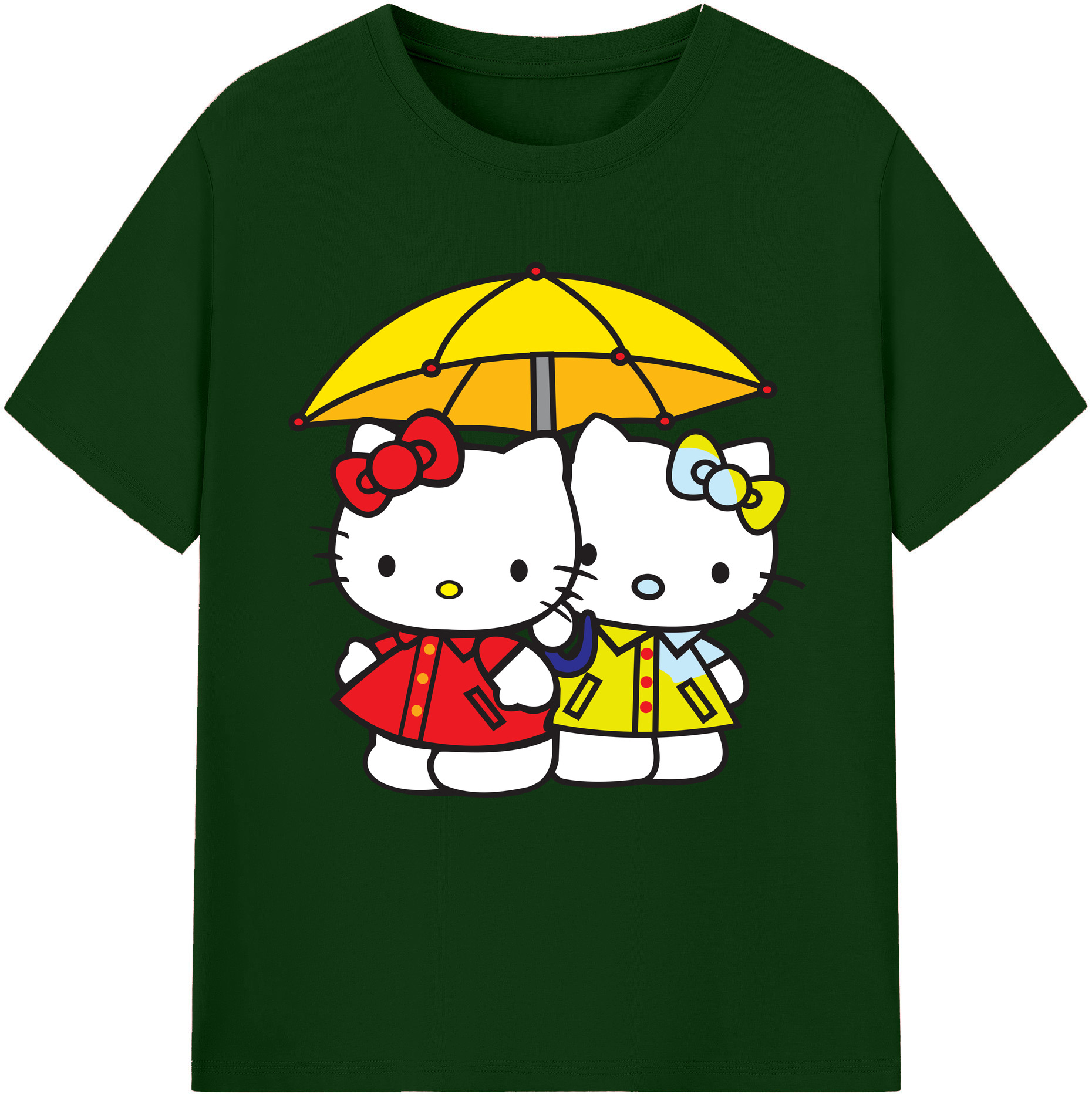 （画像用） Hello Kitty ハローキティ 綿100％半袖Tシャツ（フロントプリント）